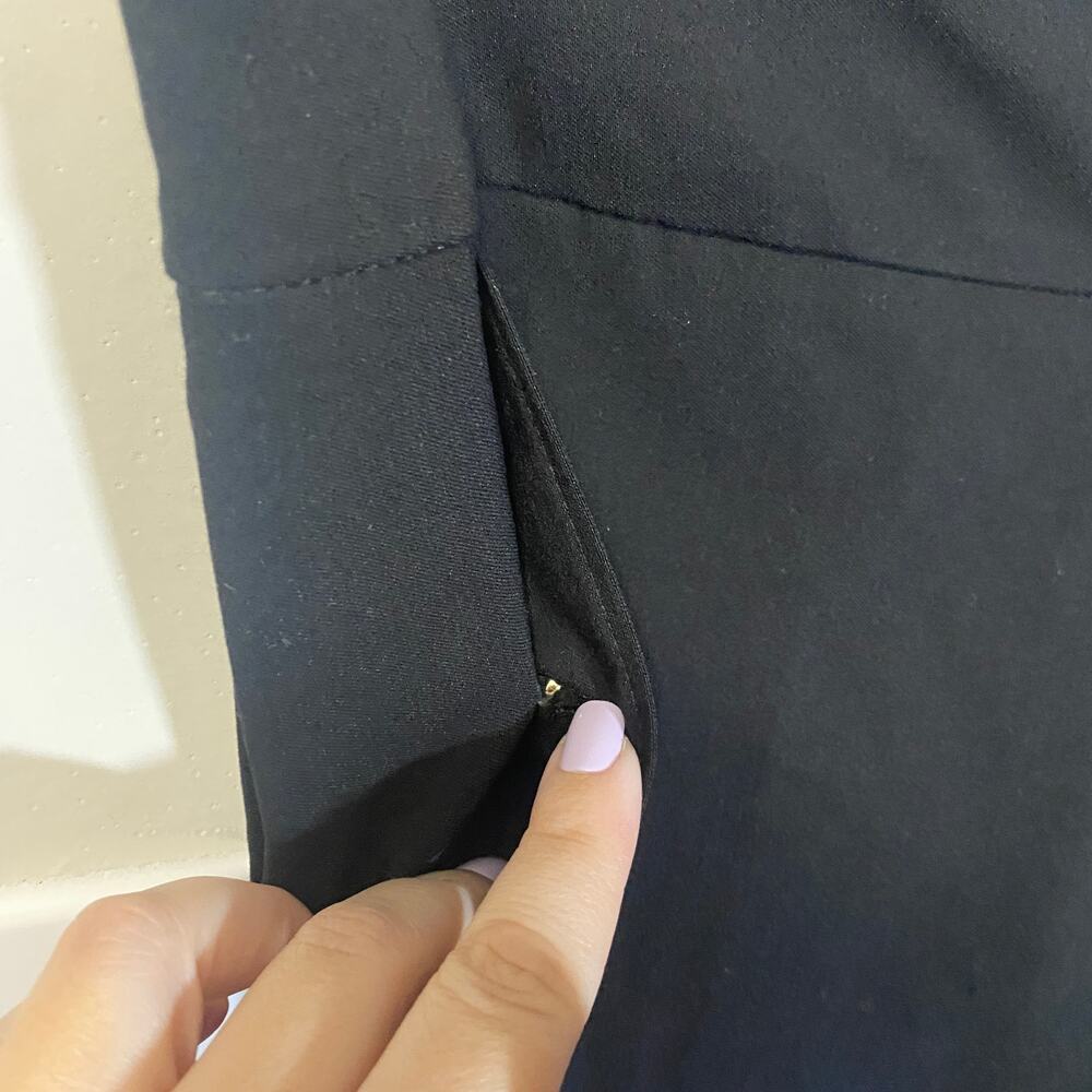 Counterparts NWT Button Sailor Capris Petite Black Crop Pant Slim Leg Sz 12P - Picture 4 of 10